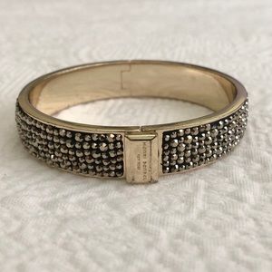 Henri Bendel Rhinestone Bangle Bracelet in Gold
